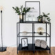 SIMP Four-Grid Metal Shelf W80xW120, Black SIMP Four-Grid Metal Shelf W80xW120, Black